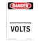 Signmission Safety Sign, OSHA Danger, 10" Height, Portrait Volts, Portrait OS-DS-D-710-V-1825 - alternate 1